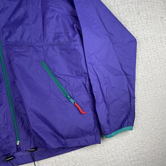VTG Sierra Designs Medium Nylon Retro Purple Full Zip Hooded Windbreaker Jacket - Picture 5 of 16